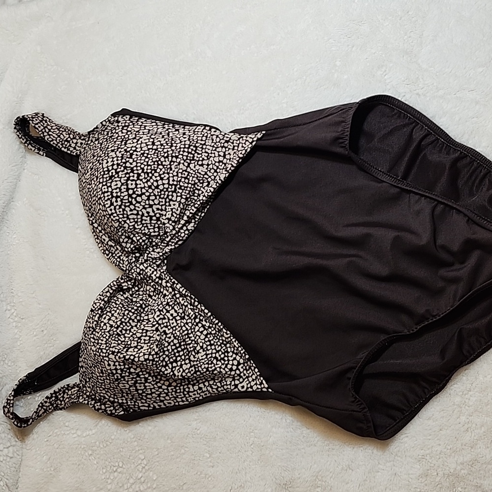 Miraclesuit Brown Leopard Print Slimming One Piece Swimsuit Beach Pool Size 10 - Picture 10 of 16